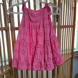 The Impeccable Pig Vibrant Pink Eyelet blouse